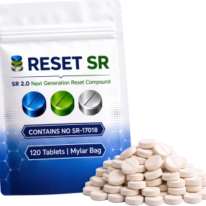 RESET SR 120 tablet pack - sealed mylar bag, contains no SR-17018
