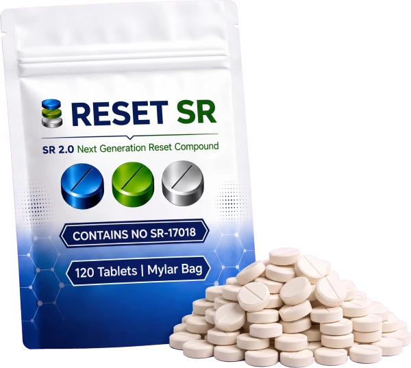 RESET SR 120 tablet pack - sealed mylar bag, contains no SR-17018